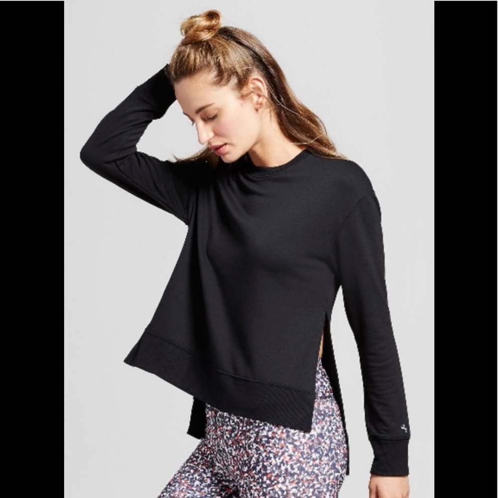 JOYLAB black side slit comfy pullover sweater L